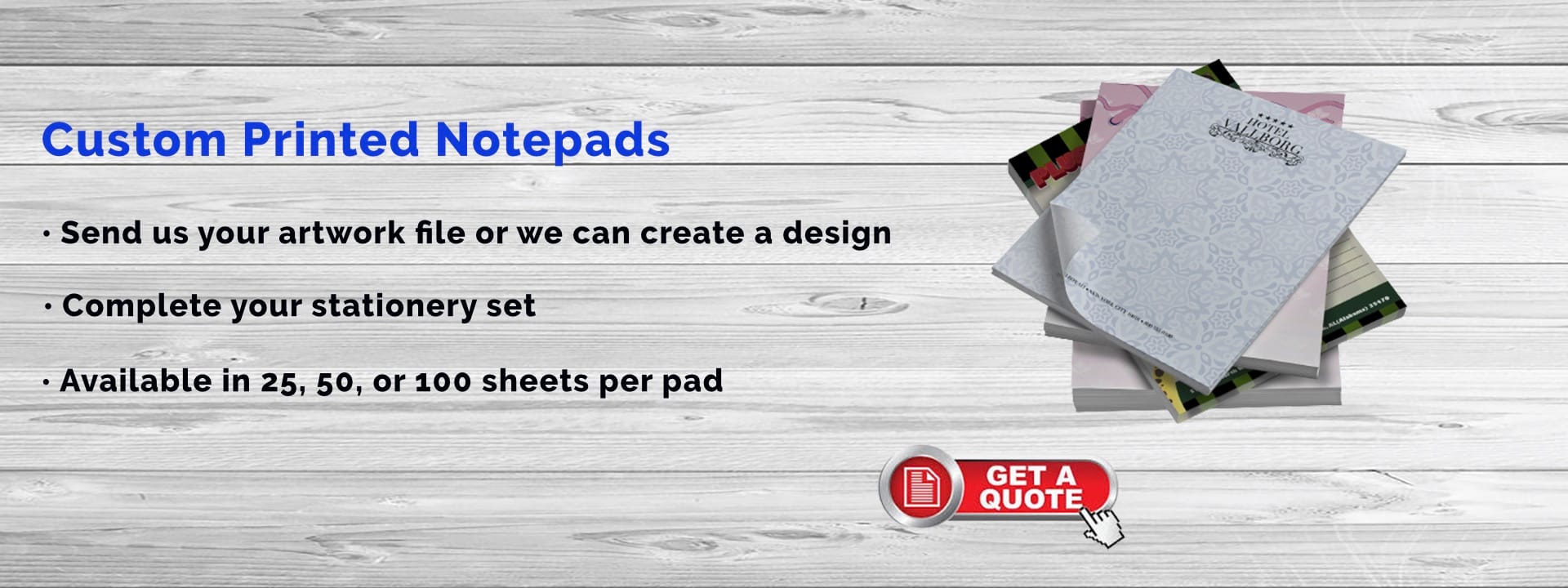 Custom Printed Personalized Notepads