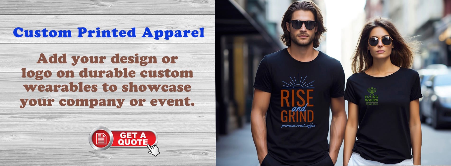 WearablesHeader2 Custom printed wearables with your logo or event