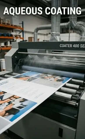 Aqueous coated post-cards
