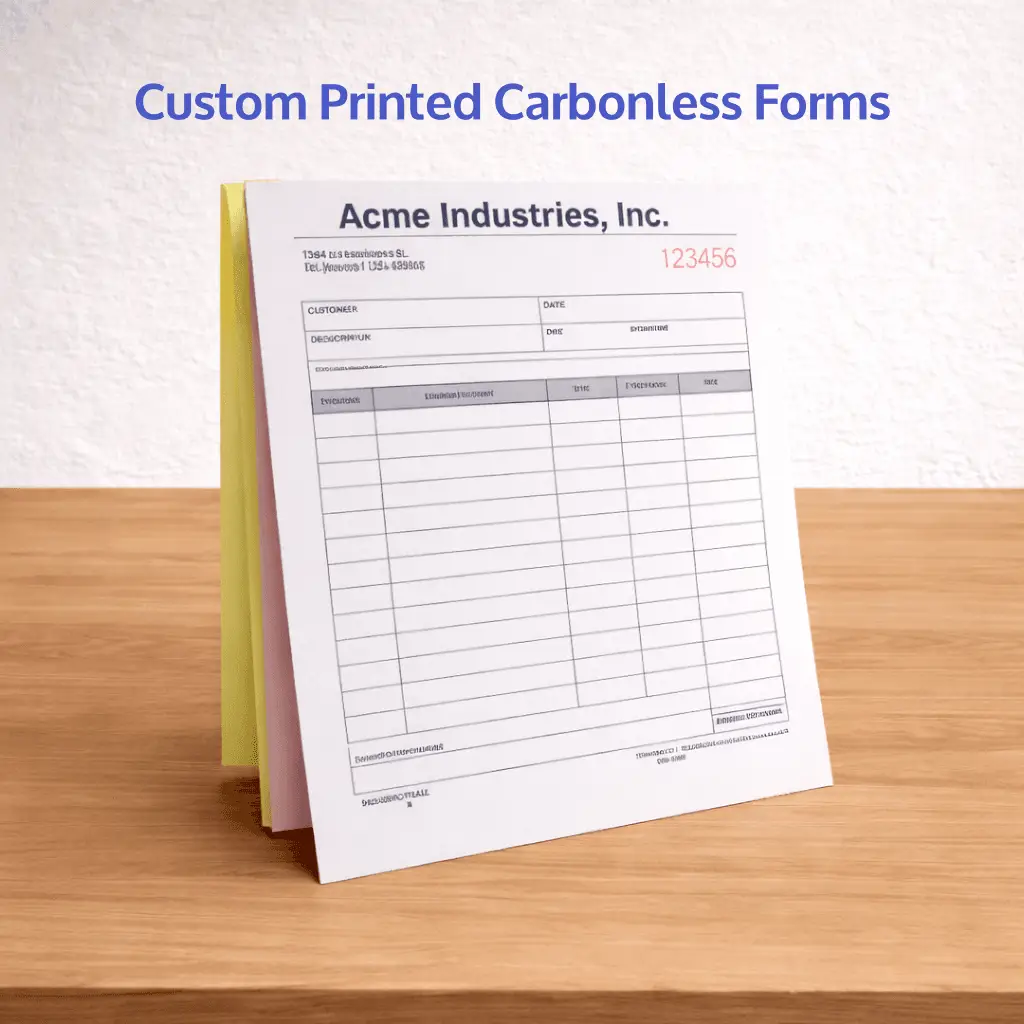 Carbonless Forms Custom printed Carbonless/NCR forms Morganton NC print shop serving Burke County