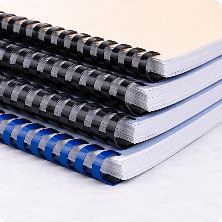 Booklets/Catalogs Plastic comb bound booklet and manual