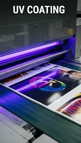 High-quality UV Coated printed postcards