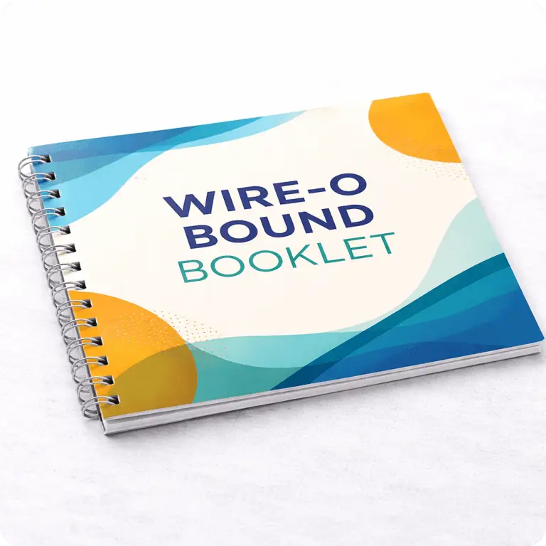 Booklets/Catalogs Wire-O bound booklet that lays flat when open