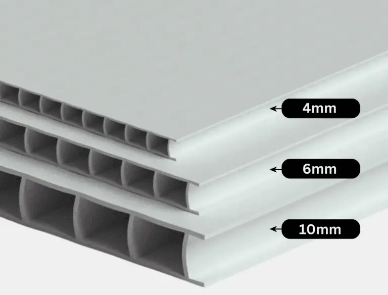 Coroplast lawn sign material in 4mm, 6mm and 10mm thicknesses