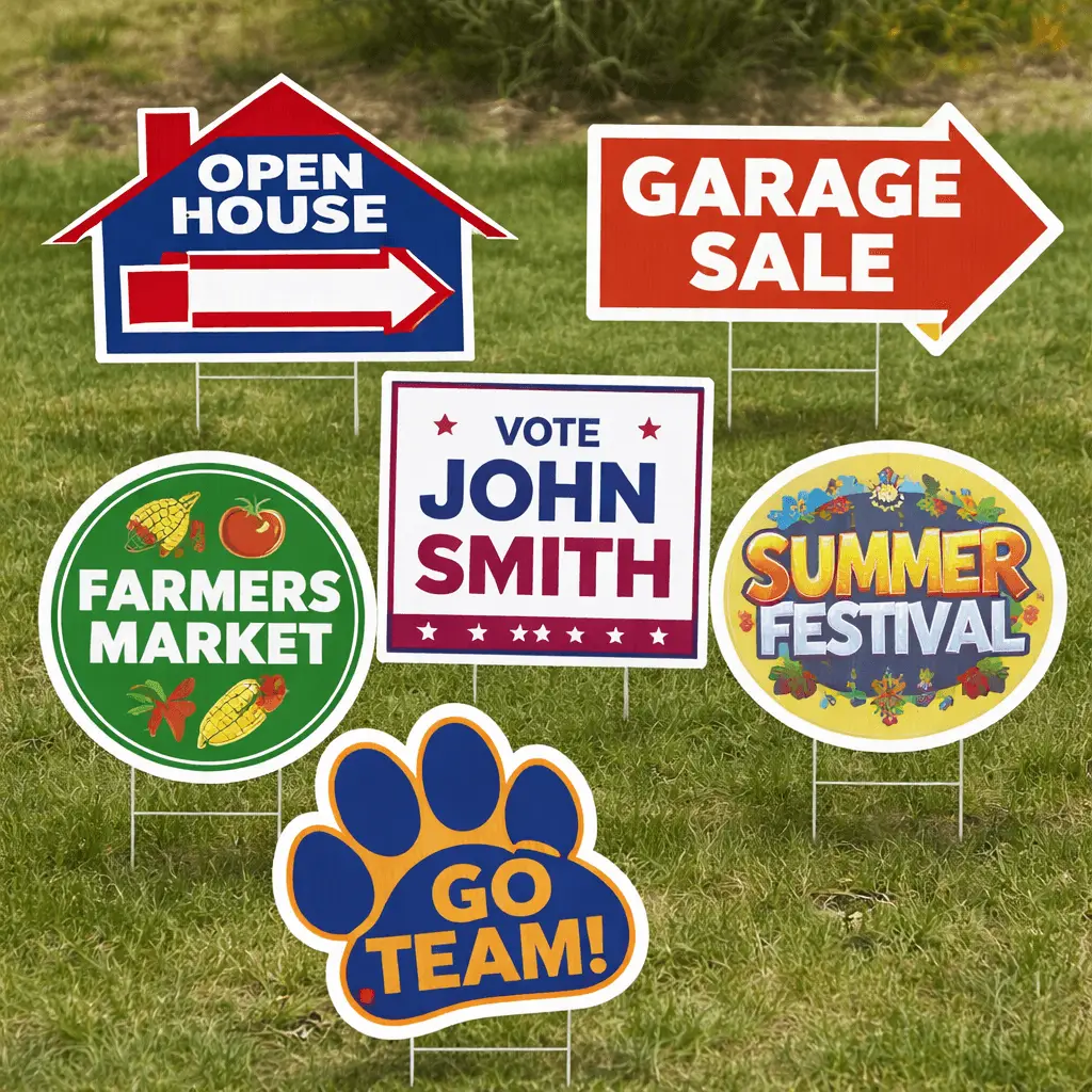 Custom Shape lawn signs
