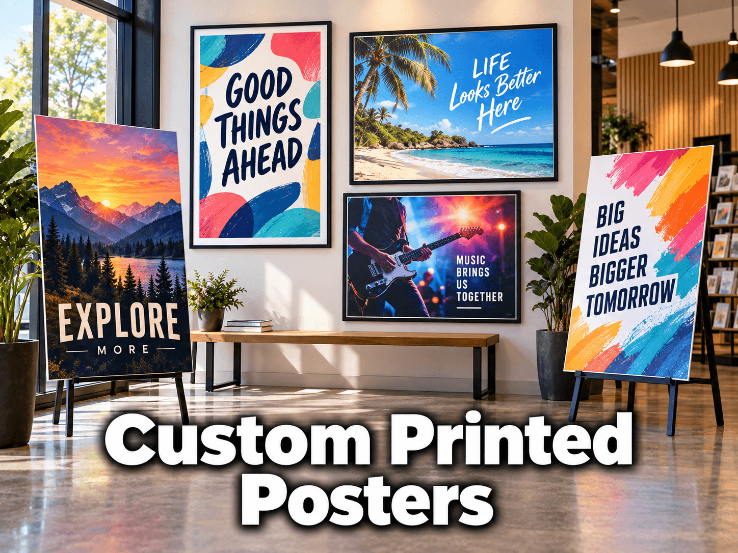 Posters custom printed banners