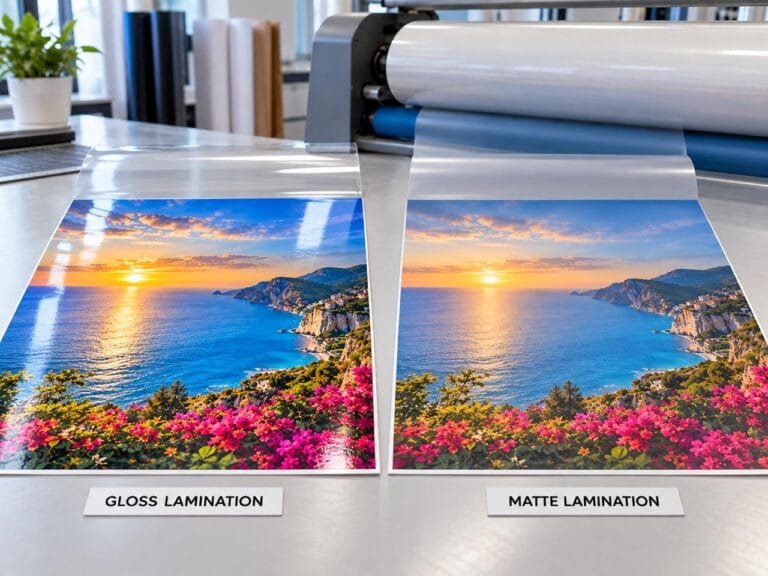 Gloss and matte lamination for custom printed posters